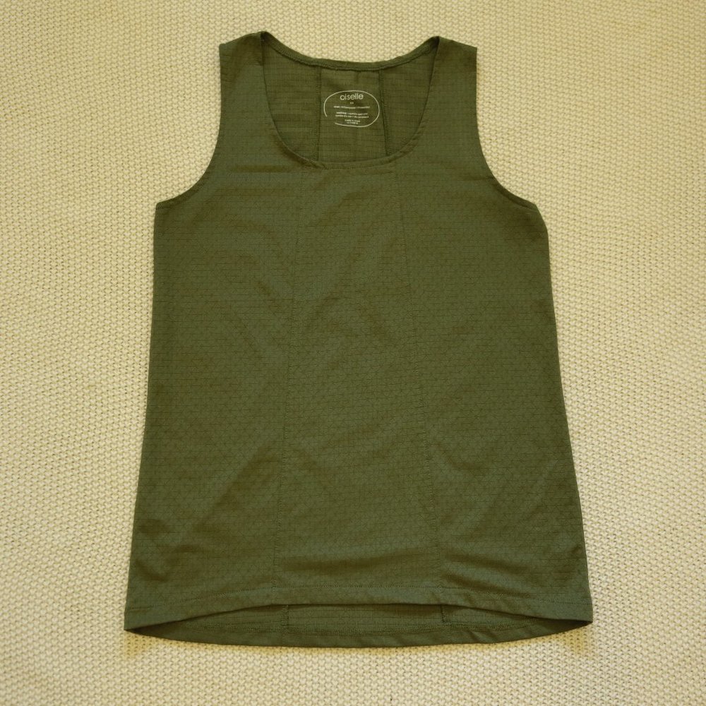 Oiselle Army Green Fitness Tank, Size 4